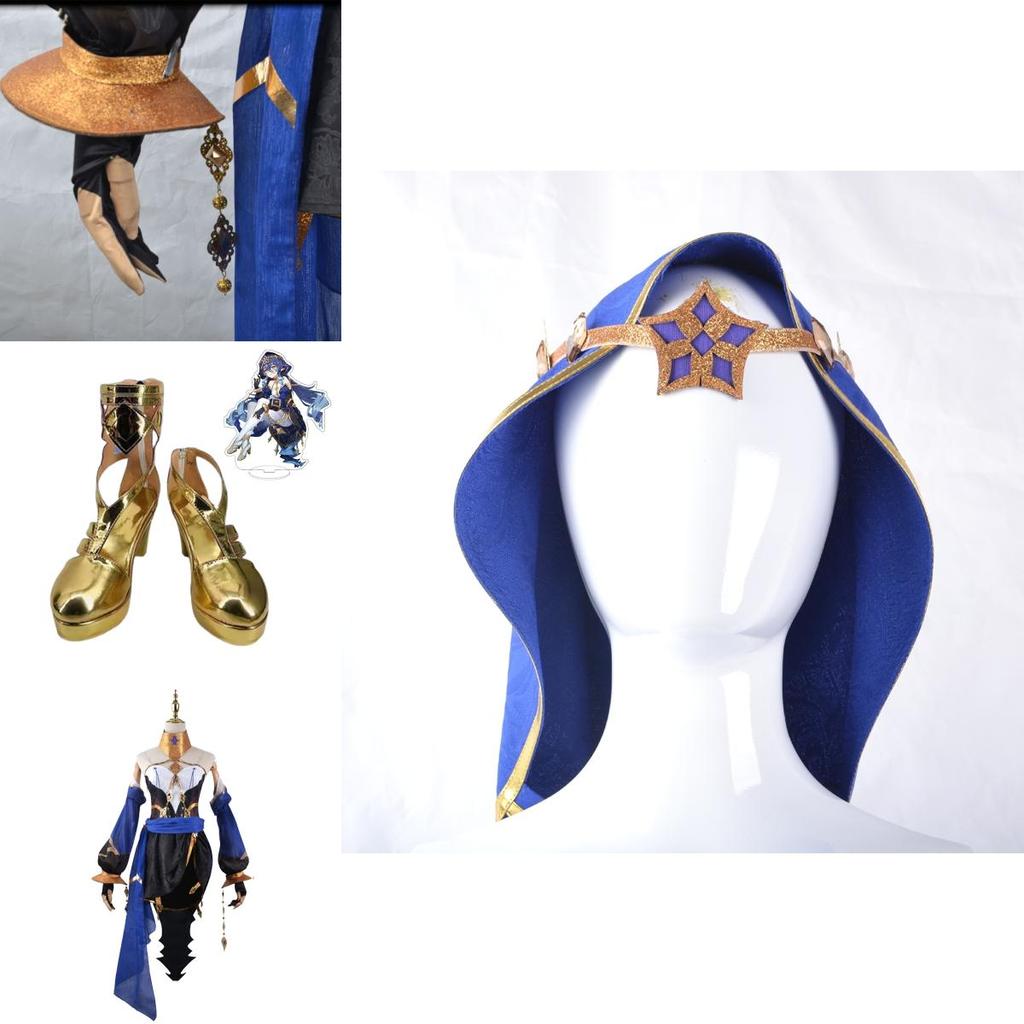 Gorgeous Genshin Impact Layla Cosplay Costume Wig Shoes For Adults Halloween Carnival Party