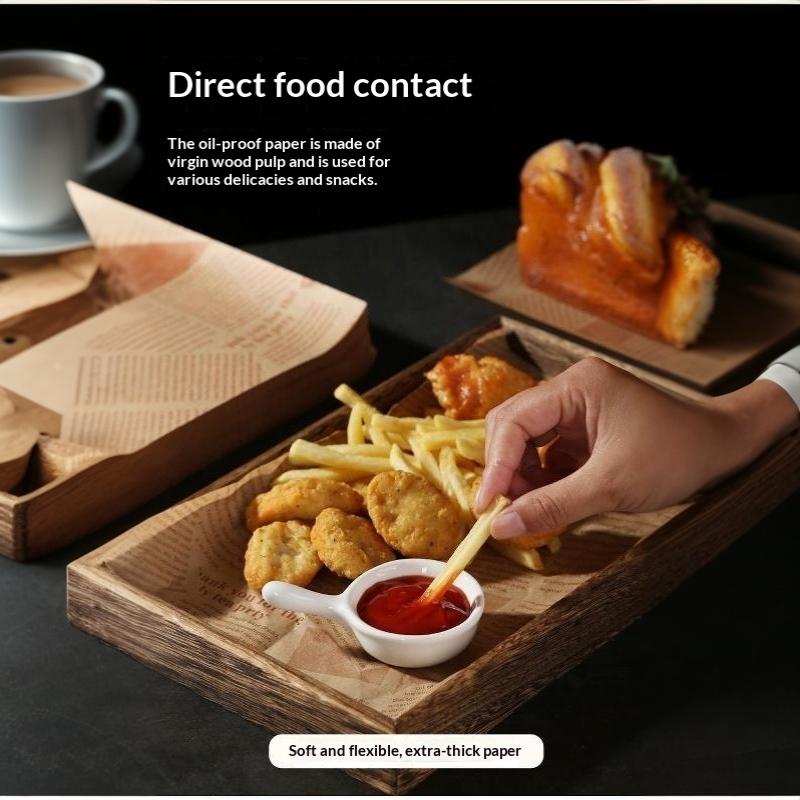 Nonstick Baking Paper 50 Sheets Food Grade Greaseproof Heat Resistant Waterproof Liners for Air Fryer Oven Roasting
