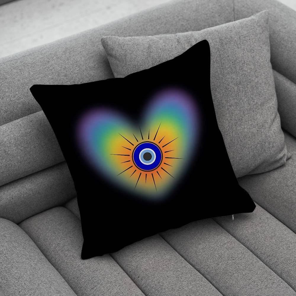 LLucky Blue Evil Eye Pillow Case Pillowcase Home Sofa Cushions Car Cushions Pillowcover Office Pillowshell Pillow