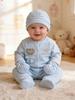 Newborn Baby Boys Long Sleeve 3-Piece Set for Autumn/Winter, 0-1 Year Bodysuit