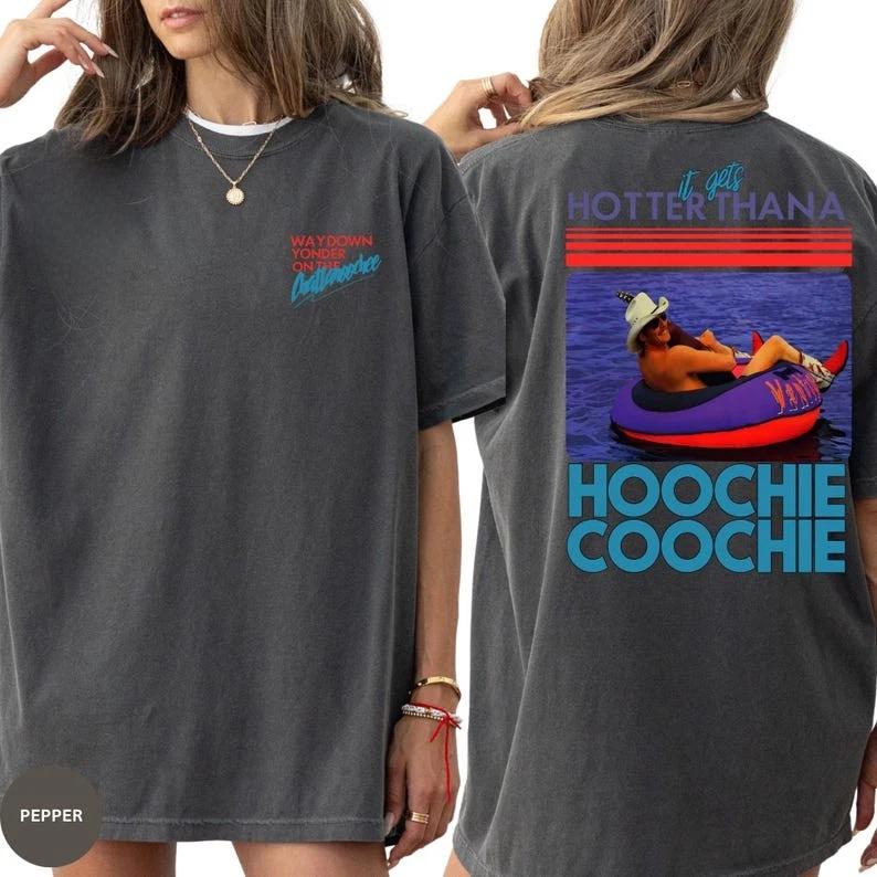Hotter Than A Hoochie Coochie Comfort Colors Shirt, Meme Summer Vacation Tshirt S