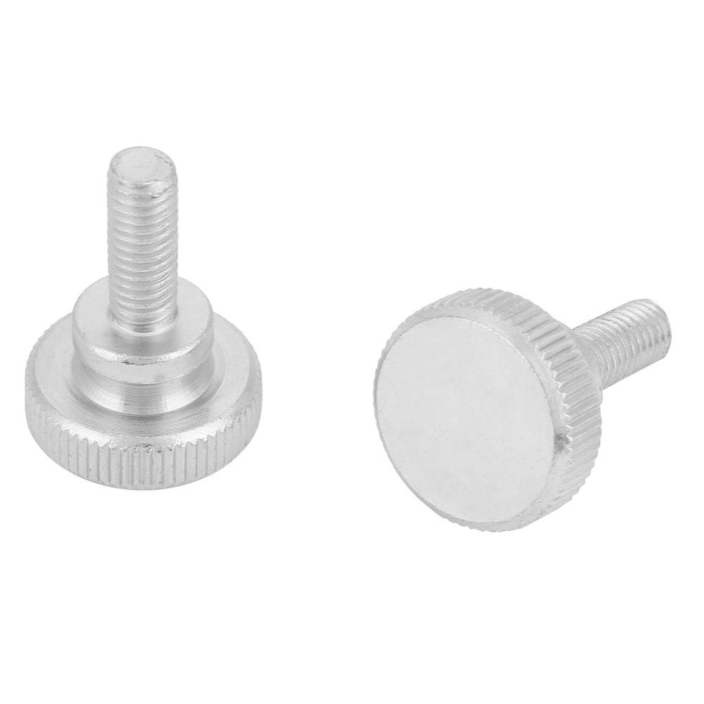 40pcs M6 Zinc Plated Carbon Steel Flat Knurled Head Bolts Thumb Screws (M6*18)