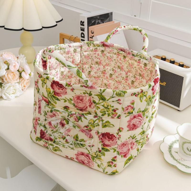 Korean-Style Country Home Fabric Storage Basket, Portable Underwear And Sundries Organizing Box, Storage Basket
