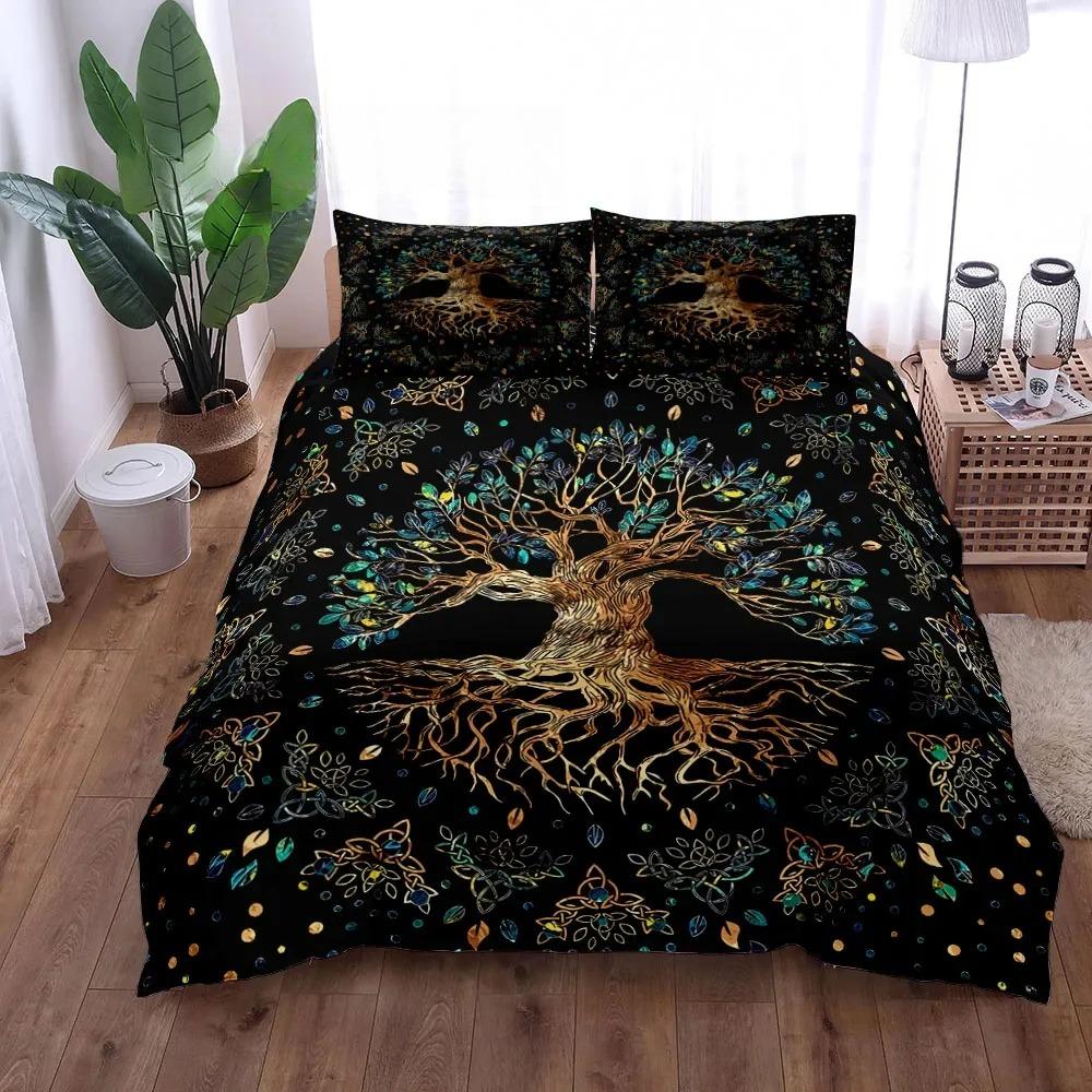 Yggdrasil Tree Of Life Duvet Cover Set King Queen Double Twin Single Bed Linen Set Customized Quilt Cover