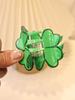 1 Irish St. Patrick's Day Party Hair Accessory Green Lucky Clover Shark Clip