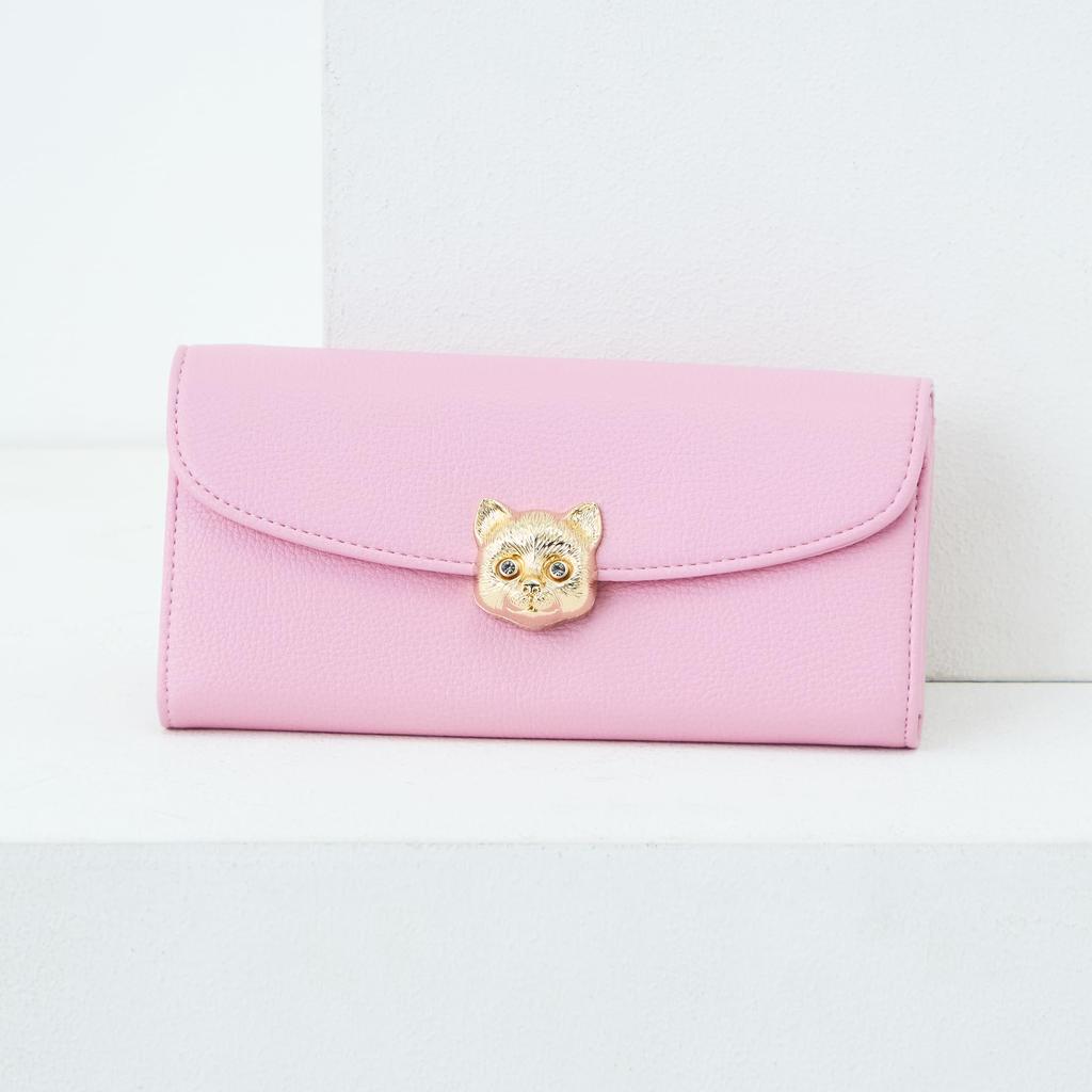 Paul Joe Accessoires Flap Long Wallet 3D Cat Face Pink & PJA-W1381