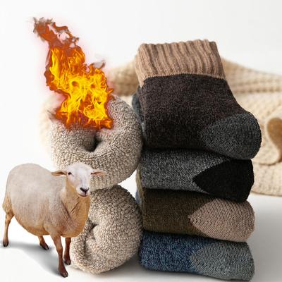 Winterwollsocken Herren verdickte Socken Warme Socken in der Mitte der Wade sind so heiß, 1 Paar zu tragen