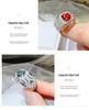 2 Carat Men's Silver-Plated PT950 Luxury Colored Moissanite Ring