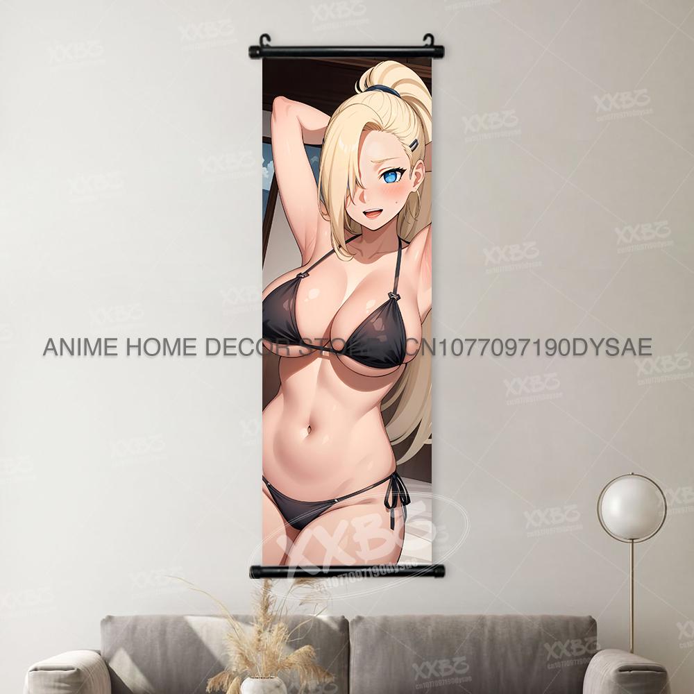 Naruto Konan Posters Sexy Anime Hyuuga Hinata Home Decor Haruno Sakura Decorative Scrolls Picture Yamanaka Ino Hanging Paintings