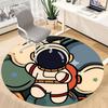 1pc Astronaut Space Office Round Area Rug, Under Office Chairs Bedroom Living Room Home Decor, Room Deco