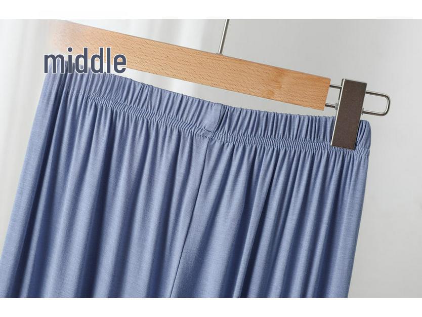 Women's High Waist Korean Style Wide-Leg Modal Pants - Versatile Summer Casual Straight-fit Trousers