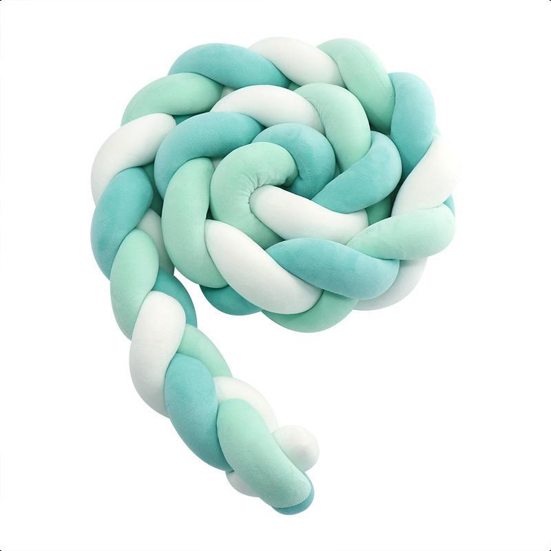 3 Stränge geknoteter geflochtener Streifen für Kinderzimmer, Mutter- und Säuglingsqualität, Krippenschutz, Antikollisionsstreifen, Sicherheitszaun