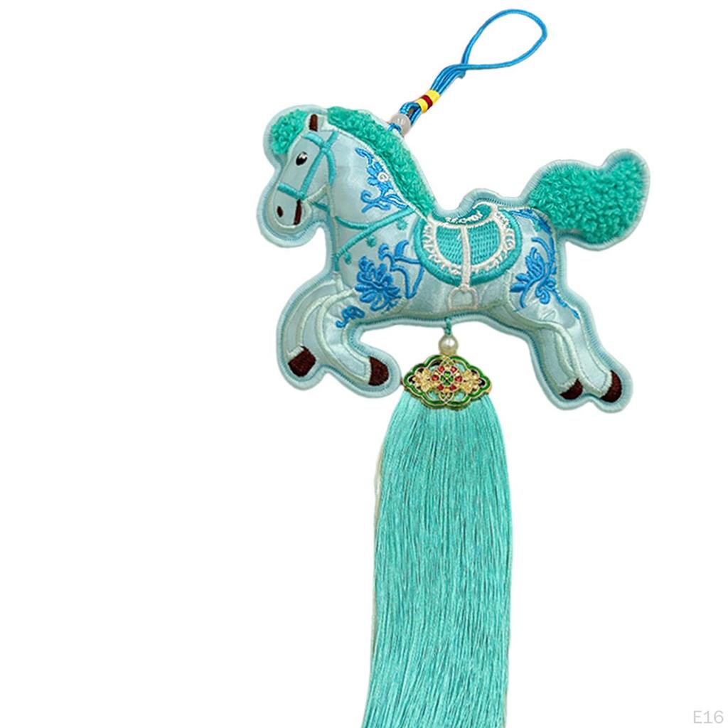 Car Rearview Mirror Decoration, Horse Ornament for Chinese Year, Spring Festival,