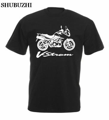 Bavlna Suz Vstrom V Strom Dl 1000 Módní Značka Motocyklů Pánské Top Street Wear Krátký Rukáv Slim Fit Košile