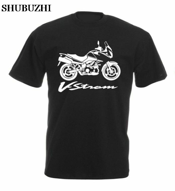 Cotton Suz Vstrom V Strom Dl 1000 Motorcycle Fashion Brand Men'S Tops Street Wear Short Sleeve Slim Fit Shirts