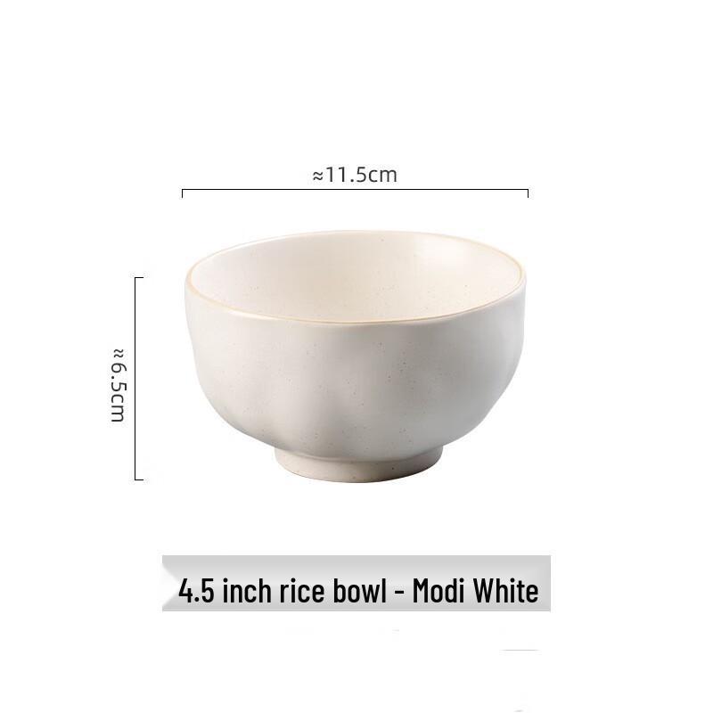 Meishangyuan Ceramic Lotus-Edge Bowls (2-Pack)