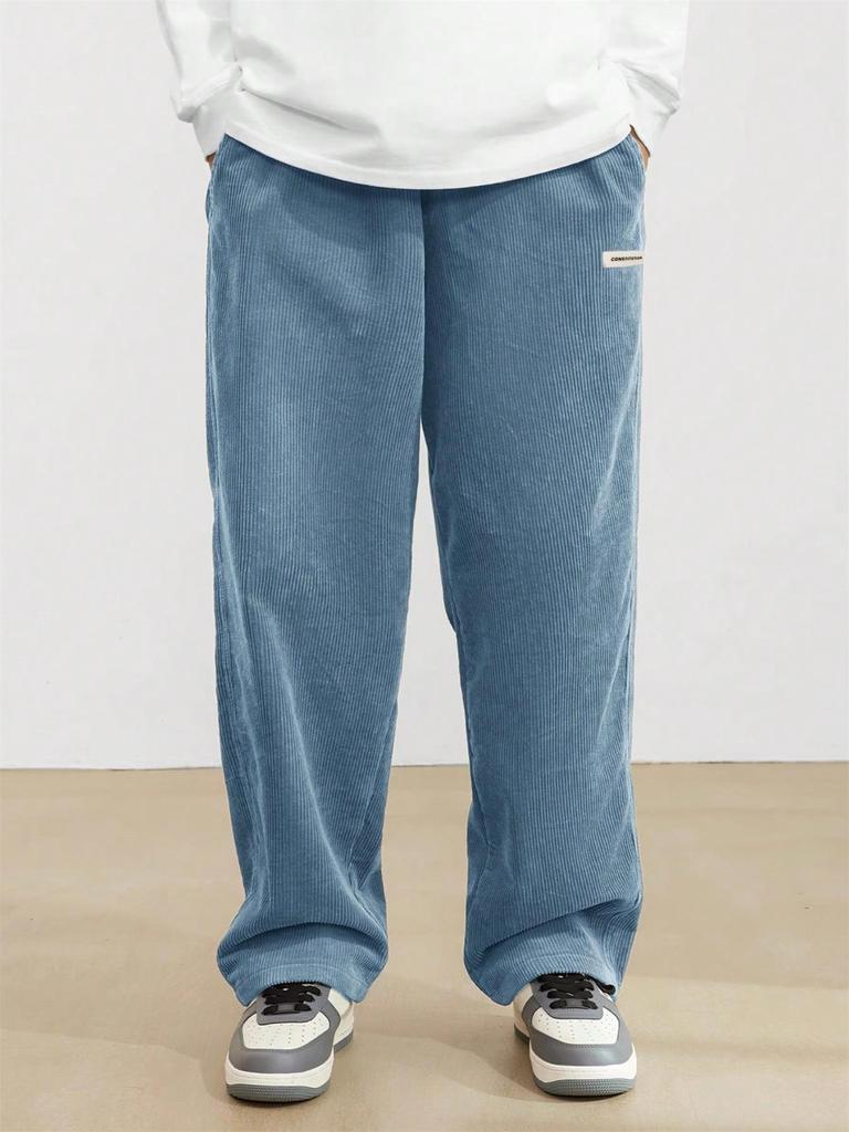 Men's Retro Corduroy Straight-Leg Pants - Spring/Summer Collection