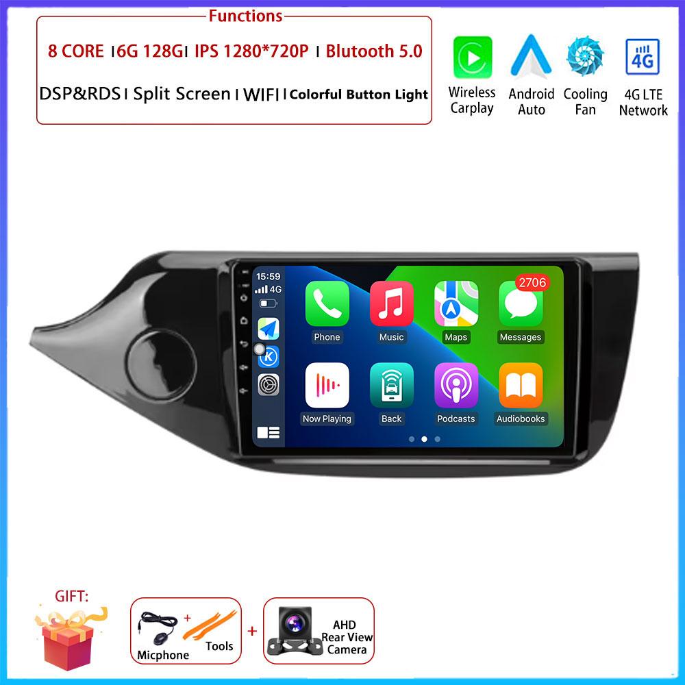 LHD 9" 4G Android OS For KIA CEED JD 2012 2013 - 2018 Car Radio Stereo Multimedia Video GPS Navigation Player QLED Screen BT 5.0