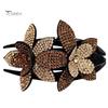 Women Elegant Flexible Rhinestone Flower Hair Clip Hairpin Claw Gift