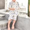 WEANXIN Jinbei Yukata Top and Bottom Sizes and Made In with Dinosaur and Fish Short Open Perfect for Summer Festivals and Fireworks and a Great Gift