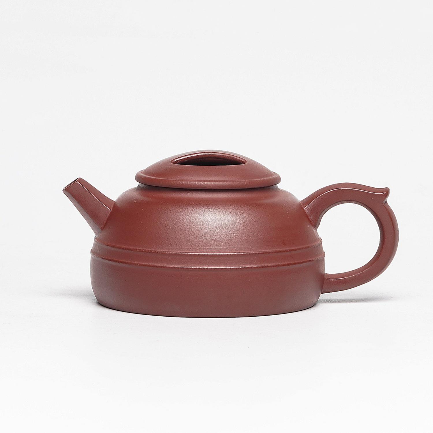 Yixing Zisha Red Dragon Line Handcrafted Teapot Tea Set Gift