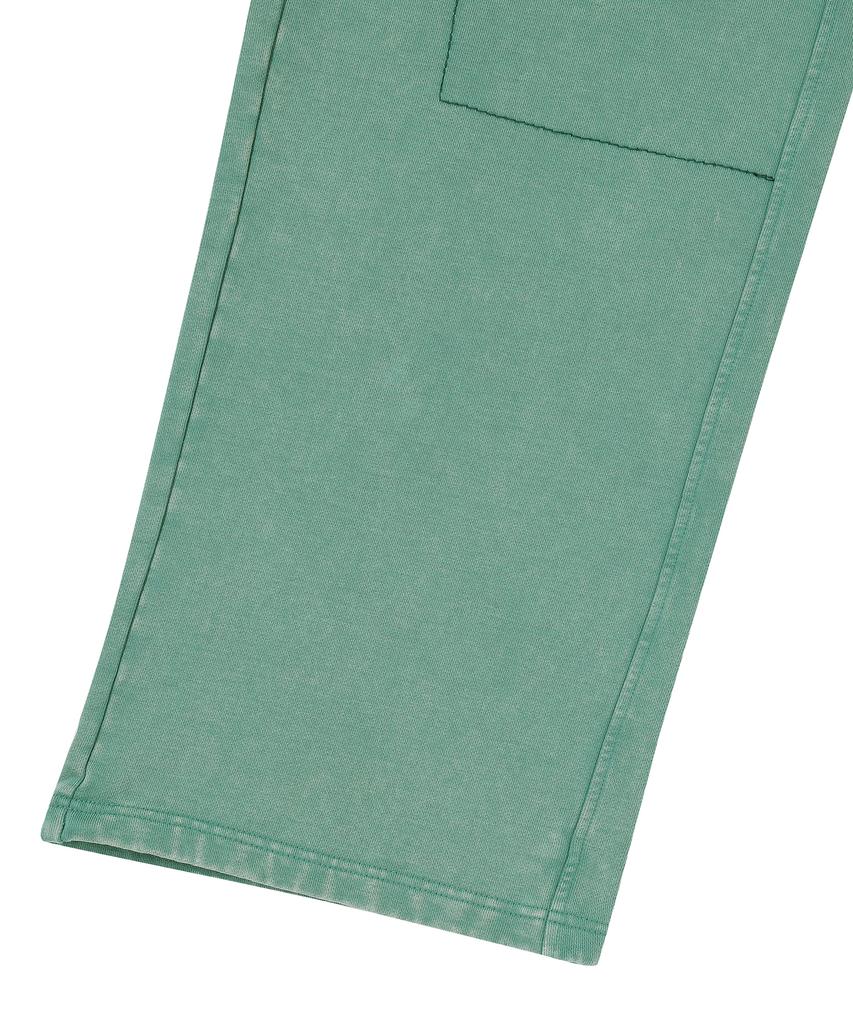 Syupeodeulai Vintage Washed Wide Sweatpants Green