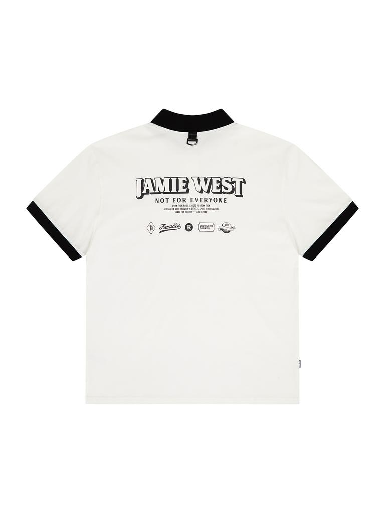 Jeimiweseuteu Jw Lettering Color Block Polo Shirt (White)