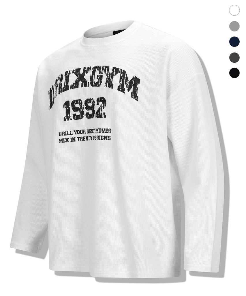 DRIX Waffle Graphic Oversized Long Sleeve_5 Colors