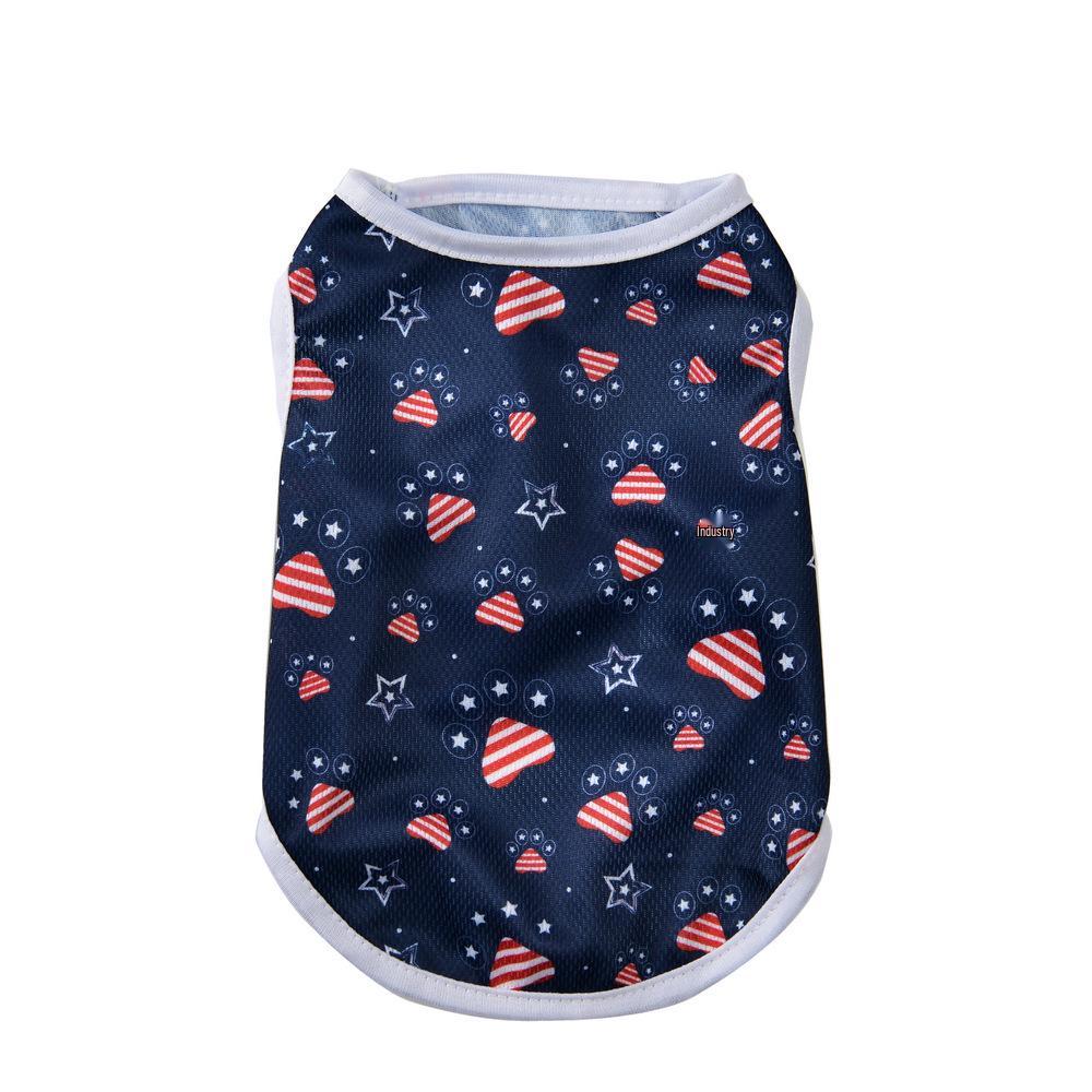 Summer National Flag Dog Vest - Thin & Breathable, Perfect for Independence Day Celebrations