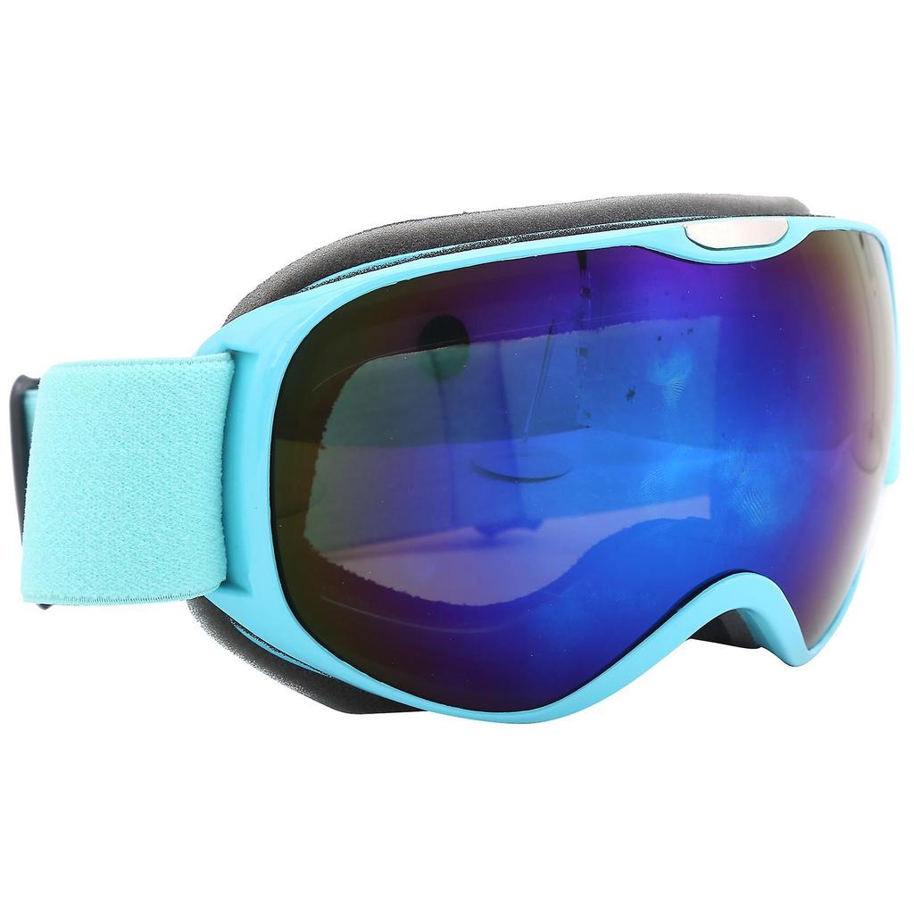 Verdant Touch Schneebrille Kinder Skibrille, Antibeschlag Winddicht Schneebrille, Doppellagige PC-Linse, Blau für Skifahren, Klettern, 12