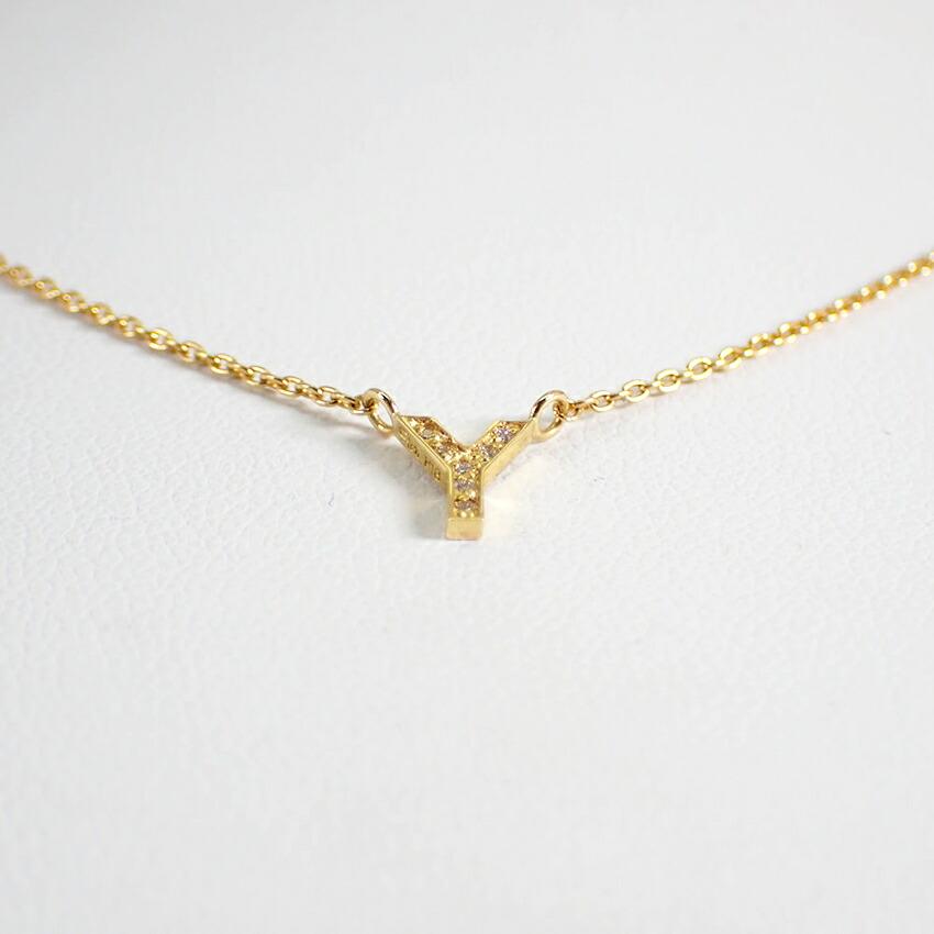 [Used] Star Jewelry/Star Jewelry K18 Diamond Initial: Y Necklace [g397-35]