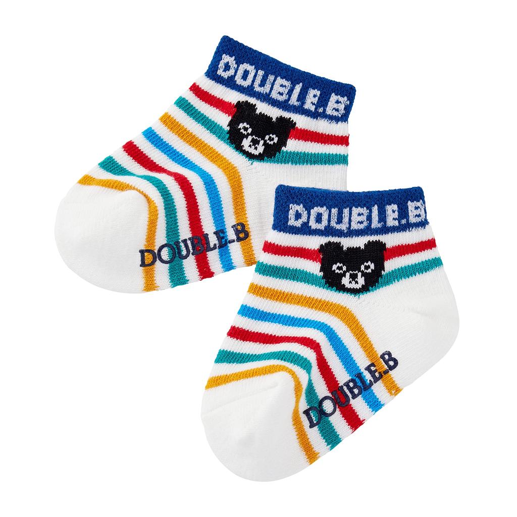 MIKI HOUSE Double B Socks for Boys and Baby and Suitable for School and Preschool Sizes Multicolor Low-Cut Pack, 3-Pair Set, Girls, Kids, Use,