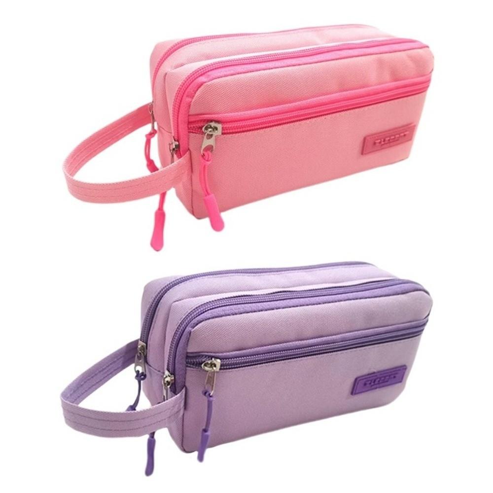 Oxford Fabric Pencil Case Large Capacity Pen Pouch Simple Pen Case Office Supplies