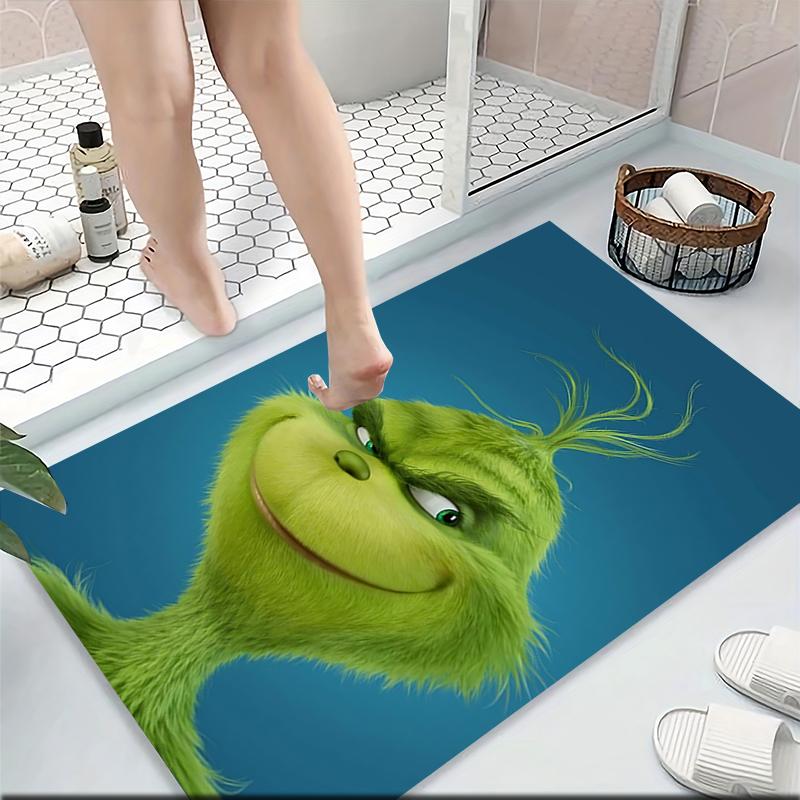 Grinch Christmas Spirit Carpet Rug Soft Washable Antislip Home Living Room Sofa Mats Personalized Christmas Rug