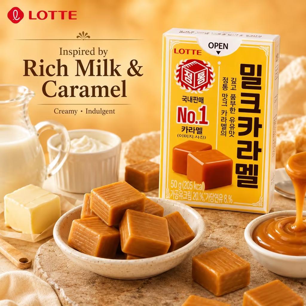 Lotte Caramel Milk Hard Candy 50g