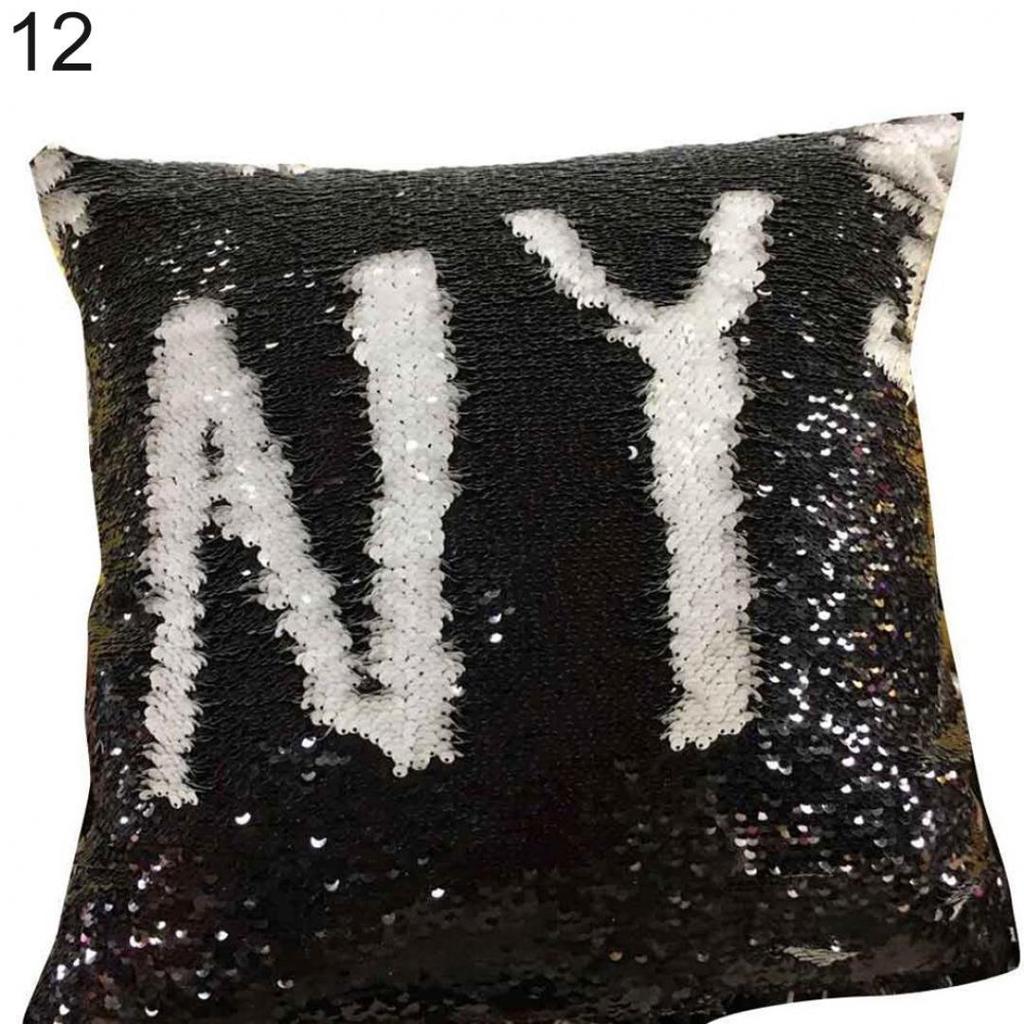 black sequin throw pillows