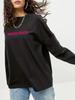 Versatile Personality Popular Letter Printing 2025 Autumn New Cotton T-shirt Lazy Style Woman