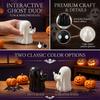 Hot New Arrival Cute Ghost Sculpture with Middle Finger Mini Halloween Desk Decor Funny Creative Novelty Gift for Office
