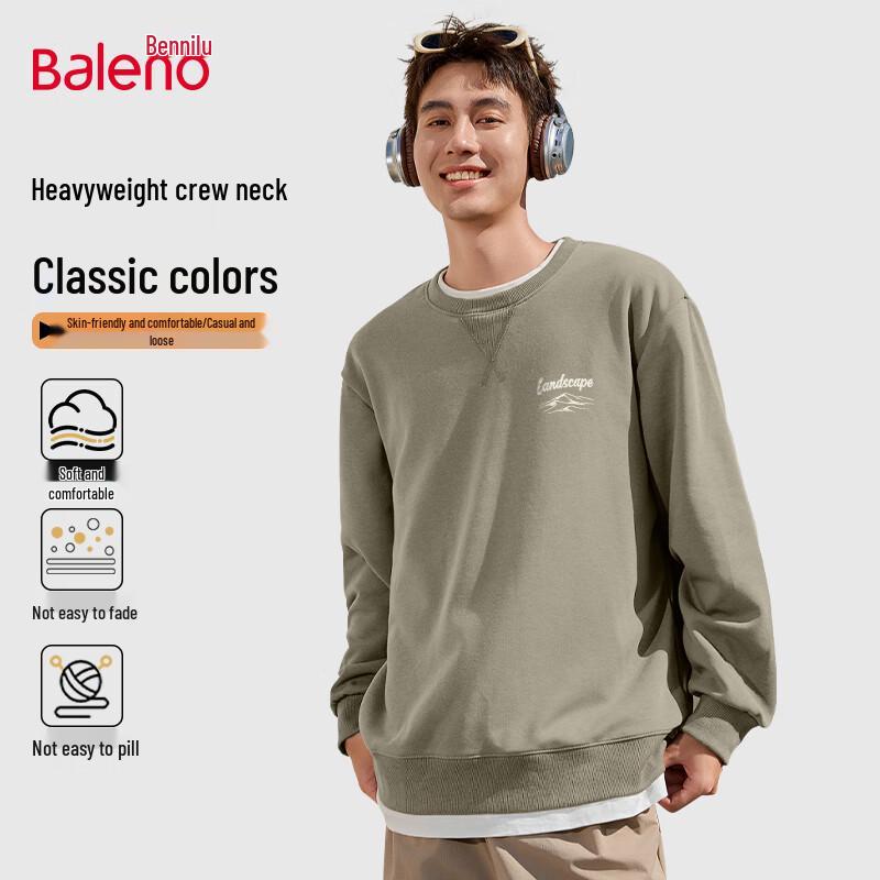 

Baleno Men s Oversized Round Neck Long Sleeve T-Shirt 4XL