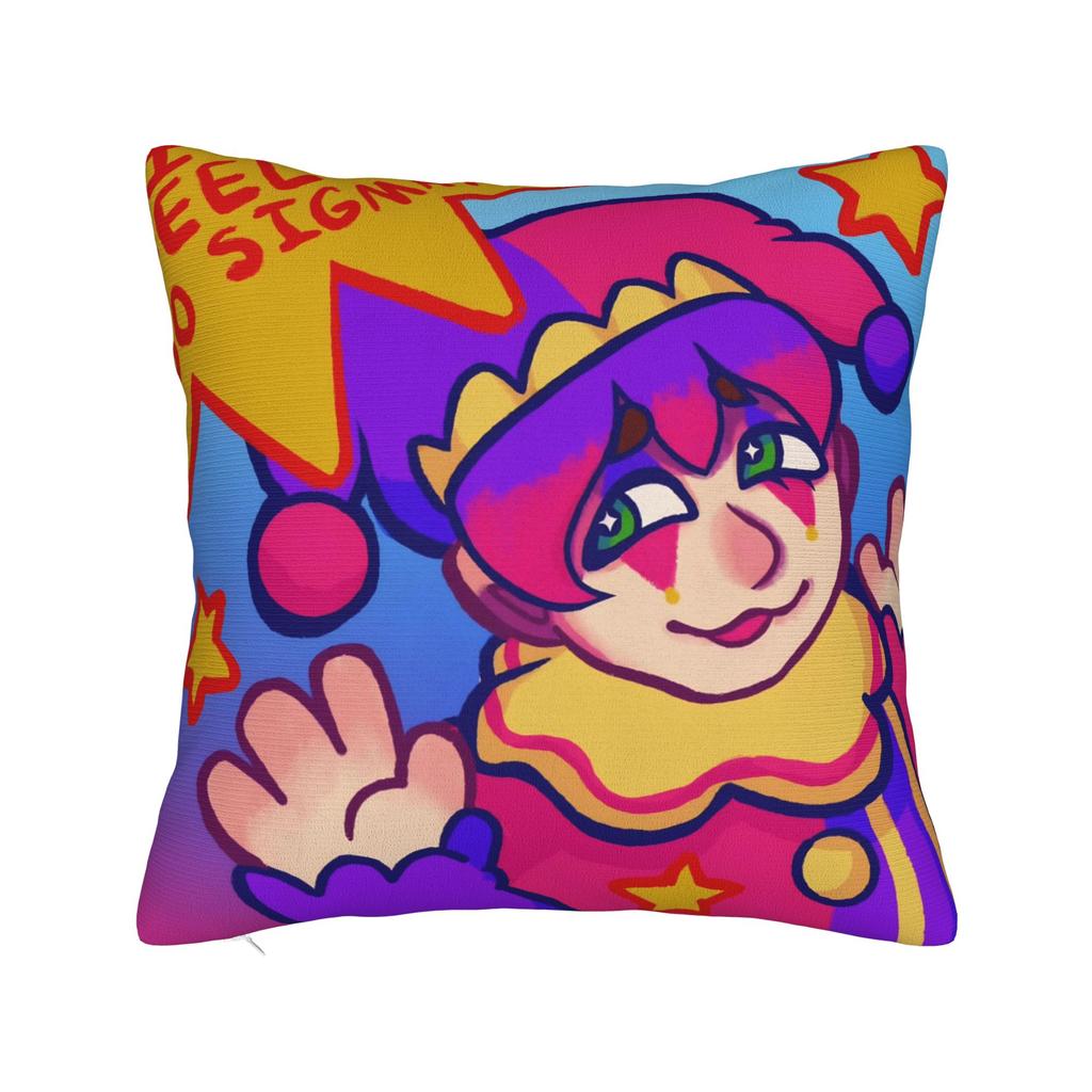 Hugh Morris Tomodachi Life Clown Square Pillow Case Cushion Cover Awesome Zipper Decor Pillowcase for Home 18"