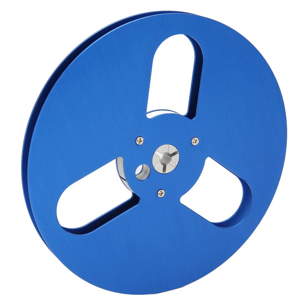14 7 Inch Empty Reel 3 Hole Aluminum Alloy Opening Machine Part Takeup Reel for TEAC Blue
