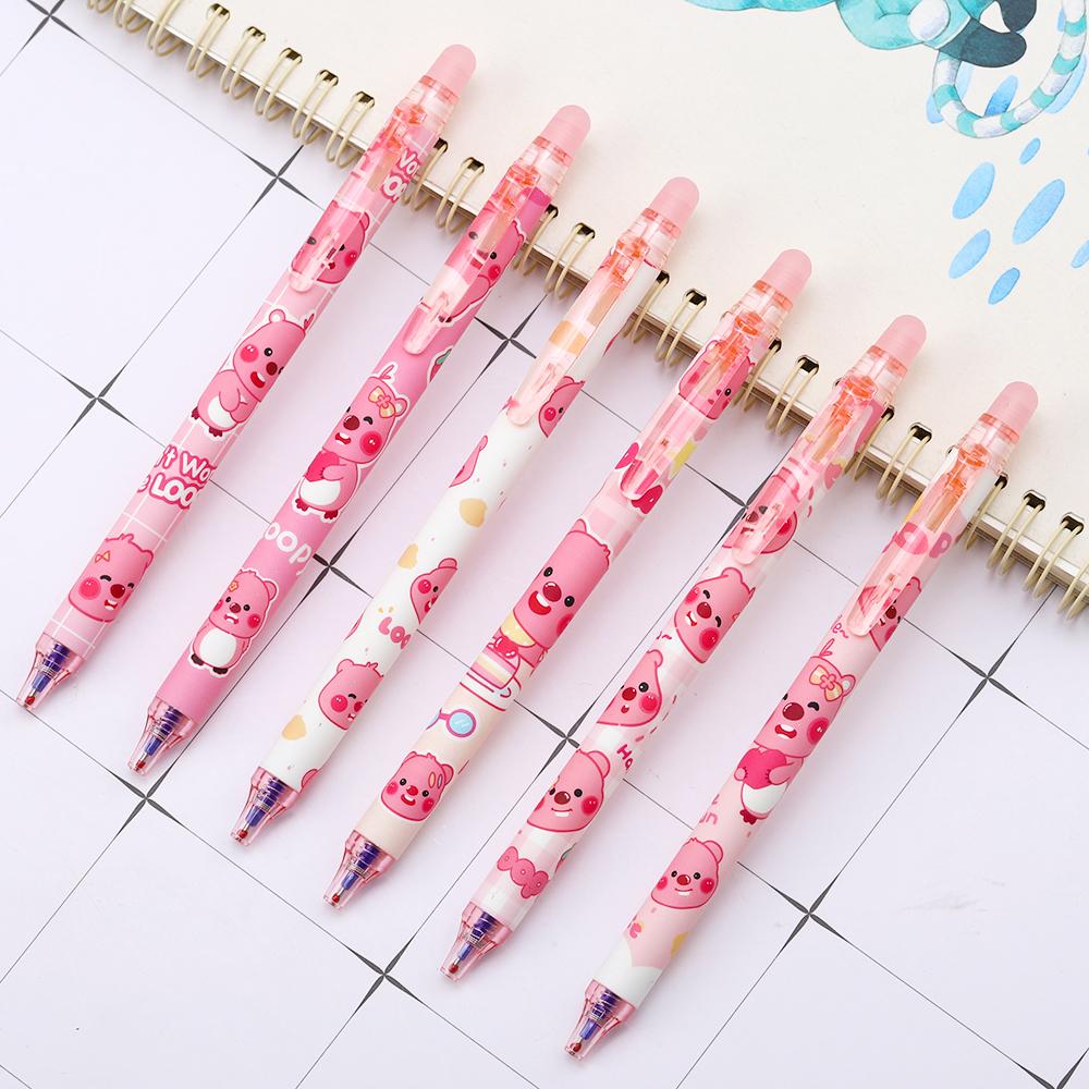 1 Piece Cute Erasable Pen Capybara Gel Pen Press Office Gift School Supplies Stationery Kawaii Funny Pen