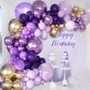 Paarse Ballonslinger Boog Kits Verjaardagsfeest Decoratie Kinderen Bruiloft Verjaardagsfeest Benodigdheden Babyshower Confetti Latex Ballon