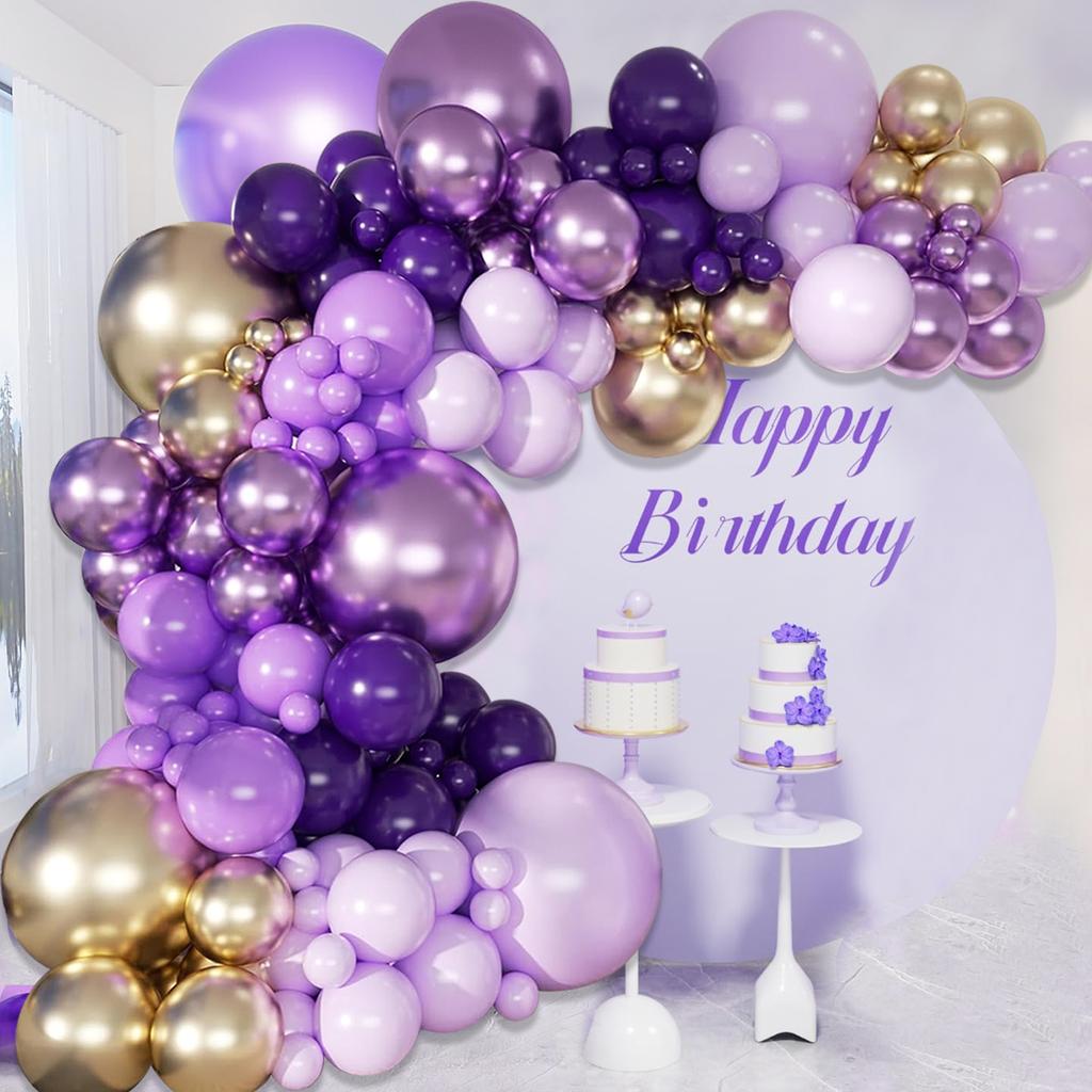 Paarse Ballonslinger Boog Kits Verjaardagsfeest Decoratie Kinderen Bruiloft Verjaardagsfeest Benodigdheden Babyshower Confetti Latex Ballon