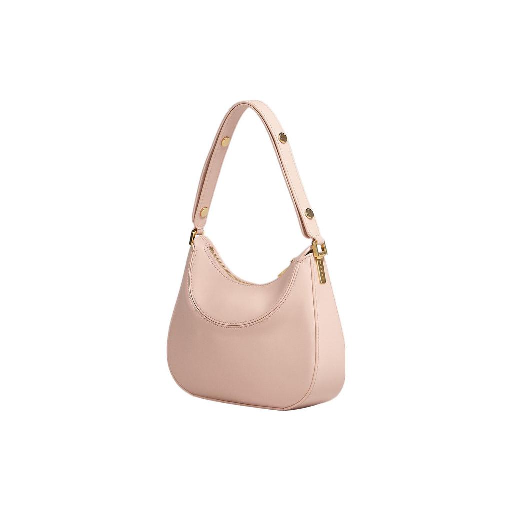 Marni Milano Gold Print Logo Zipper Closure Leather Tote Shoulder Bag Women Bags Light-Pink BMMP0103U0LV58900C33