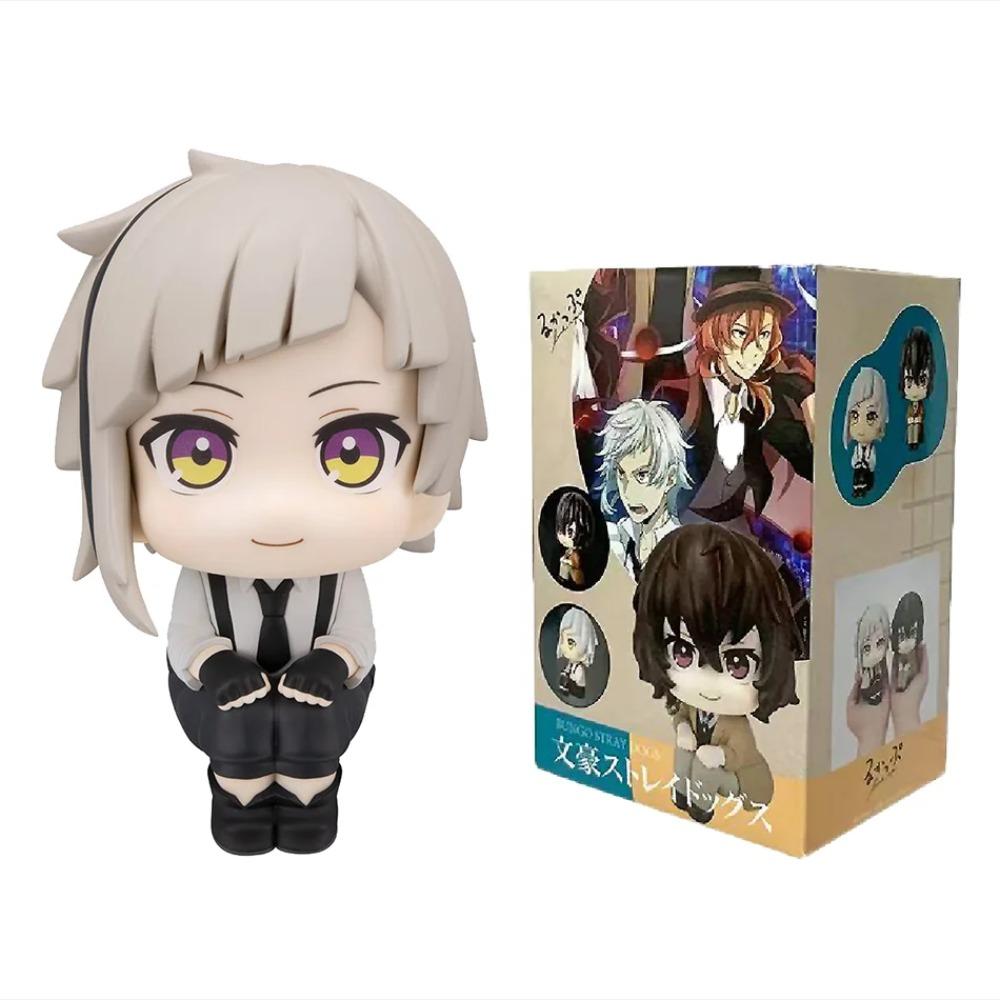 New 10cm Bungou Stray Dogs Anime Figure Look Up Nakajima Atsushi Action Figure Q Version Dazai Osamu Figurine PVC Collection Toy