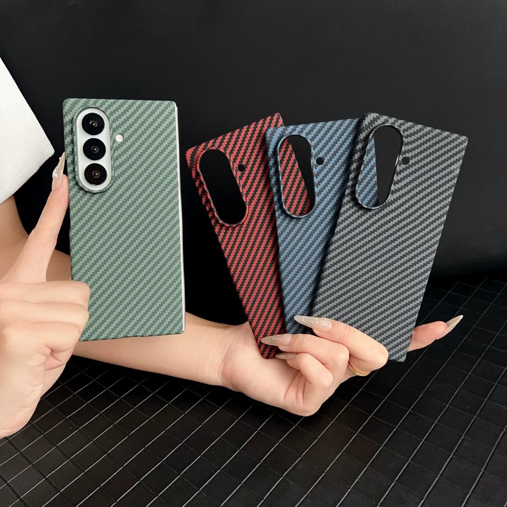 Aramid Fiber Pattern for Magsafe Case for Samsung Galaxy Z Fold 7 6 5 4 3 8 Fold8 Ultra Kevlar Pattern Magnetic Cover YYC003