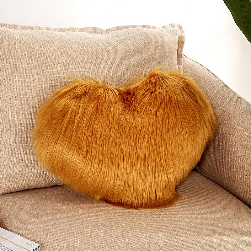 Heart-Shaped Washable Back Pillow and Sofa Cushion Cover (No Insert)