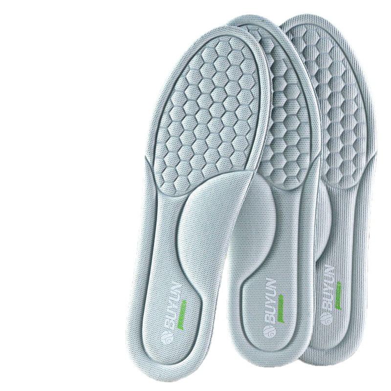 Bu Yun Mugwort Breathable Deodorizing Insoles - Sweat-Wicking, High Elasticity, Soft, Shock-Absorbing, Perfect for Basketball Shoes.