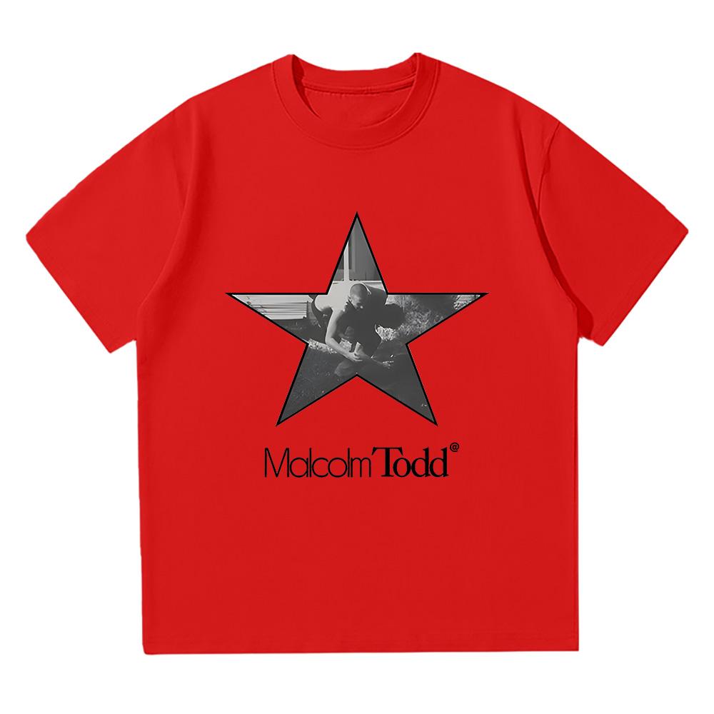 

Malcolm Todd Tee Malcolm Todd Star Logo Graphic T Shirts Cotton Casual Streetwear Tops Women Men Crewneck Short Sleeve T-shirts 3XL